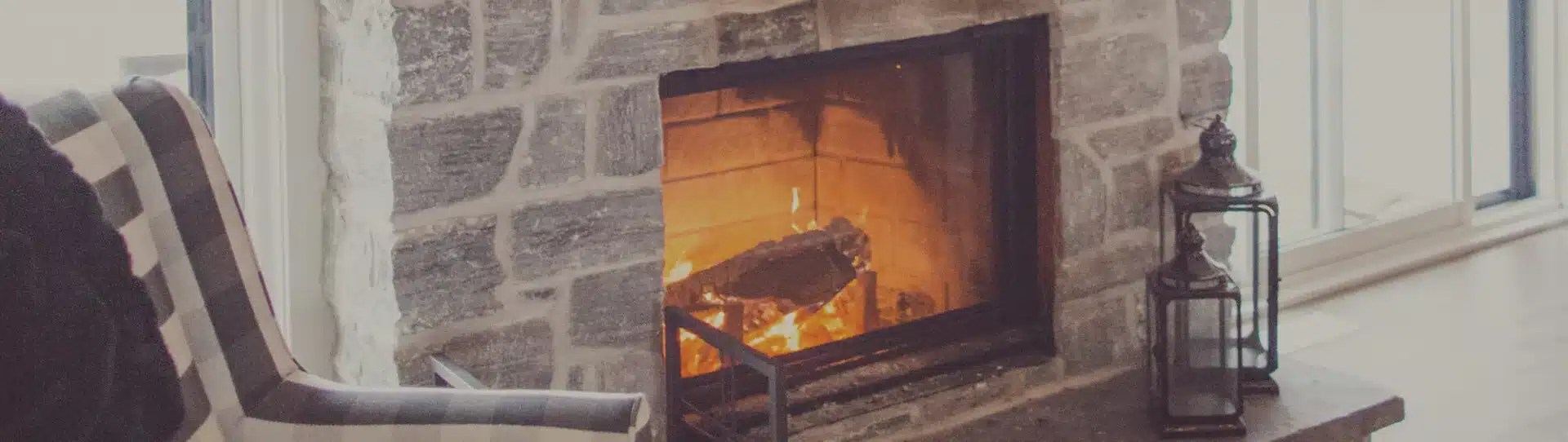 gem&uuml;tliches Feuer im Kanin