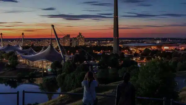 M&uuml;nchen im Sonnenuntergang