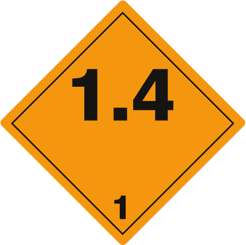 Gefahrzettel Klasse 1.4