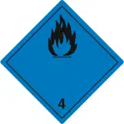 Gefahrzettel Klasse 4.3