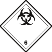 Gefahrzettel Klasse 6.2
