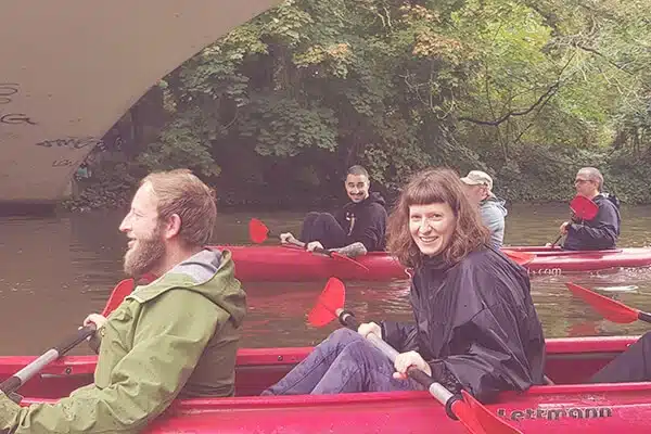 Team Pamyra beim Paddeln in Leipzig